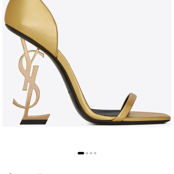 YSL Saint Laurent OPYUM GOLD Heels. Size 39 - Picture 5 of 14